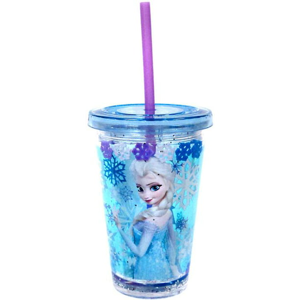 Disney Store Alice In Wonderland Plastic Reusable Straw Tumbler Cup Travel Mug 